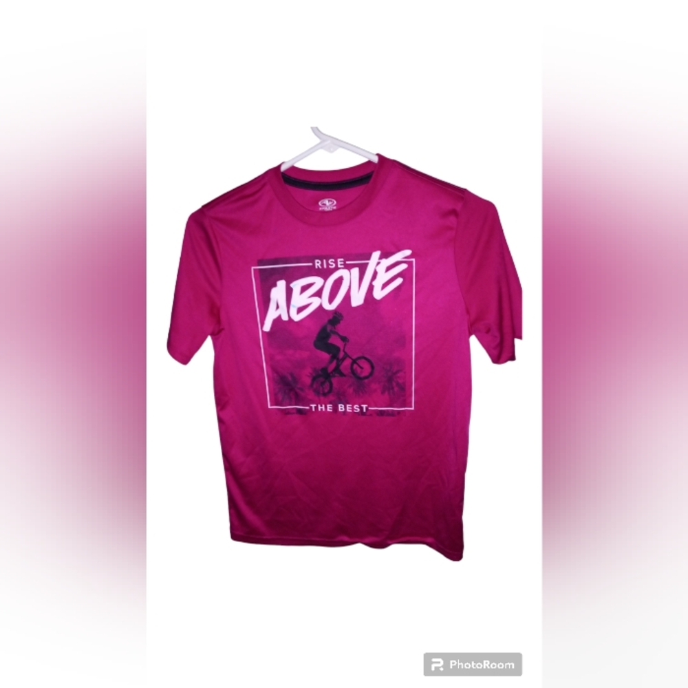 blusa de mujer color rosado de talla L 10-12 de marca ATLETIC WORKS